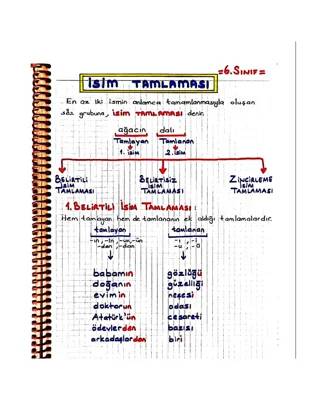 6. Sınıf İsim ve Sıfat Tamlamaları Konu Anlatımı PDF ve Testler