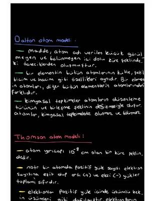 Dalton, Thomson ve Rutherford Atom Modelleri: Kısaca Özellikleri ve Eksiklikleri