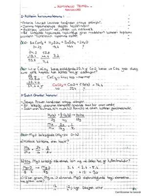 10. Sınıf Kimyanın Temel Kanunları: Çözümlü Sorular ve Özetler