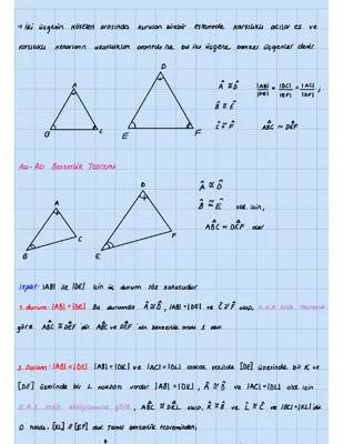 Üçgenlerde Eşlik ve Benzerlik 9. Sınıf PDF: Kolay Anlatım ve Testler