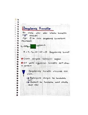 Dengelenmiş ve Dengelenmemiş Kuvvet Nedir? Örneklerle Anlatım