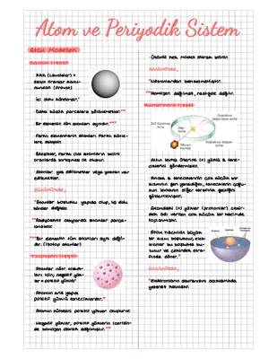 9. Sınıf Kimya: Atom ve Periyodik Sistem PDF - Eğlenceli Notlar