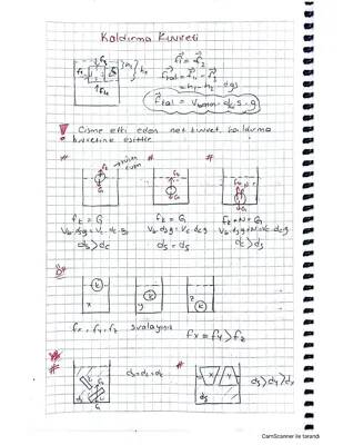 10. Sınıf Fizik: Kaldırma Kuvveti Ders Notları ve Özet PDF