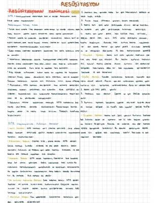 Kardiyopulmoner Resüsitasyon Nedir? Eğlenceli Slayt ve PDF Notları