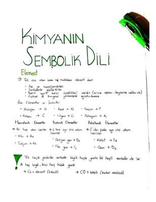 Kimyanın Sembolik Dili ve Elementler: 9. Sınıf ve TYT İçin Eğlenceli Notlar