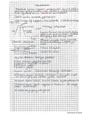 10. Sınıf Volkanizma ve Depremler: Özet ve Notlar