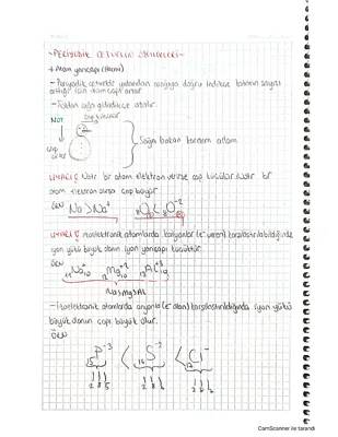 9. Sınıf Kimya Periyodik Sistem Özeti ve İzoelektronik Bilgiler