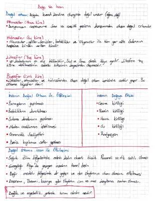 Doğa ve İnsan Etkileşimi 9. Sınıf Coğrafya