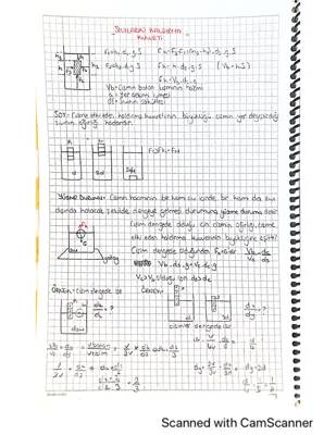 10. Sınıf Fizik: Sıvıların Kaldırma Kuvveti PDF Ders Notları ve Testler