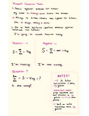 Present Continuous Tense: Örnek Cümleler ve Konu Anlatımı