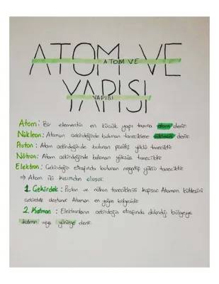 Atom Nedir ve Yapısı: Atomun Yapısı 7. ve 9. Sınıf İçin