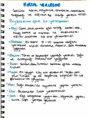 Türkiye'de Kırsal Yerleşme Tipleri ve Özellikleri: Kır Yerleşmeleri Nedir?