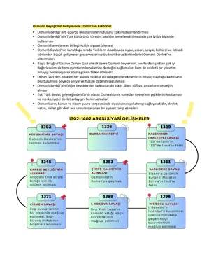 Osmanlı Devleti: Kuruluşundan Çöküşüne Kadar Özet - 10. Sınıf Tarih