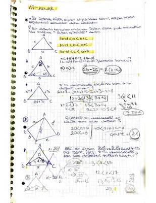 Açı Kenar Bağıntıları ve Üçgen Özellikleri 9. Sınıf - PDF ve Çıkmış Sorular