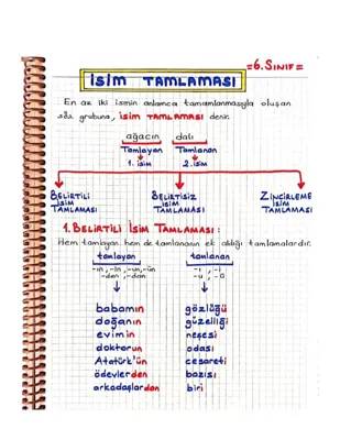 6. Sınıf Türkçe İsim ve Sıfat Tamlamaları PDF Test