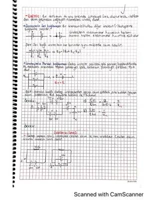 10. Sınıf Üreteçlerin Bağlanması ve Elektriksel Enerji Soruları