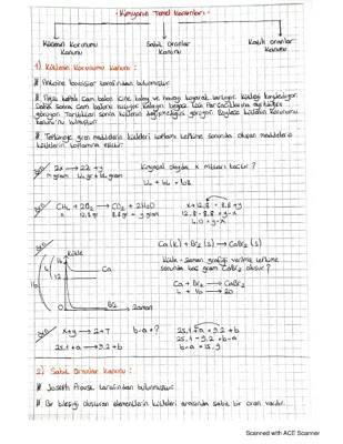 10. Sınıf Kimyanın Temel Kanunları PDF: Ders Notları, Testler ve Özet