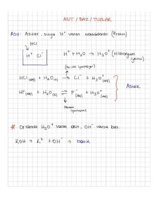 Asitler, Bazlar ve Tuzlar: 10. Sınıf Kolay Konu Anlatımı ve PDF