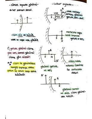 10. Sınıf Fizik: Ayna ve Mercekler Konu Anlatımı PDF