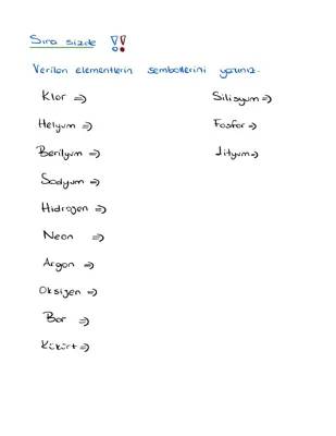 Atomun Yapısı ve Elementlerin Sihirli Dünyası - 7. ve 9. Sınıf