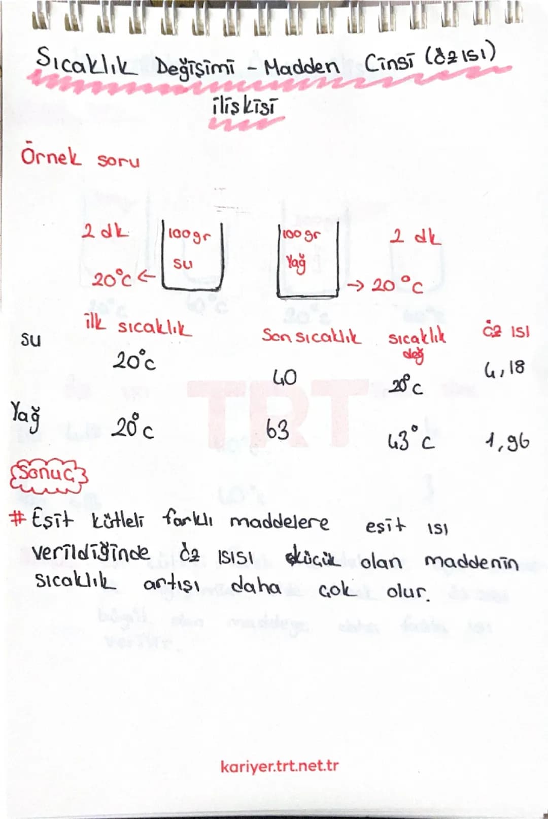 MADDENIN ISI TIE ETKİLESİMİ
ISI=) Maddeyi oluşturan taneciklerin
Kinetik
Ek
-> Potansiyel
Ep
Ek+ Epic enerji
#Sıcaklıkları farklı maddeler a