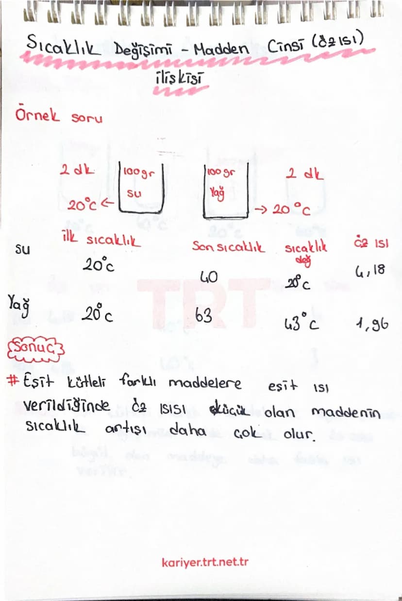MADDENIN ISI TIE ETKİLESİMİ
ISI=) Maddeyi oluşturan taneciklerin
Kinetik
Ek
-> Potansiyel
Ep
Ek+ Epic enerji
#Sıcaklıkları farklı maddeler a