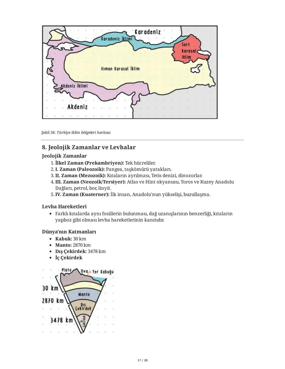 TYT Coğrafya El Yazısı Ders Notları Özeti
1. Coğrafyanın Tanımı ve Alt Dalları
Coğrafya, insan tarafından yapılmış sistemleri ve doğal olara