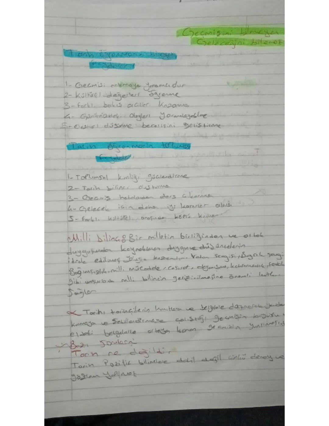 9. Sınıf tarih 1. Ünite 