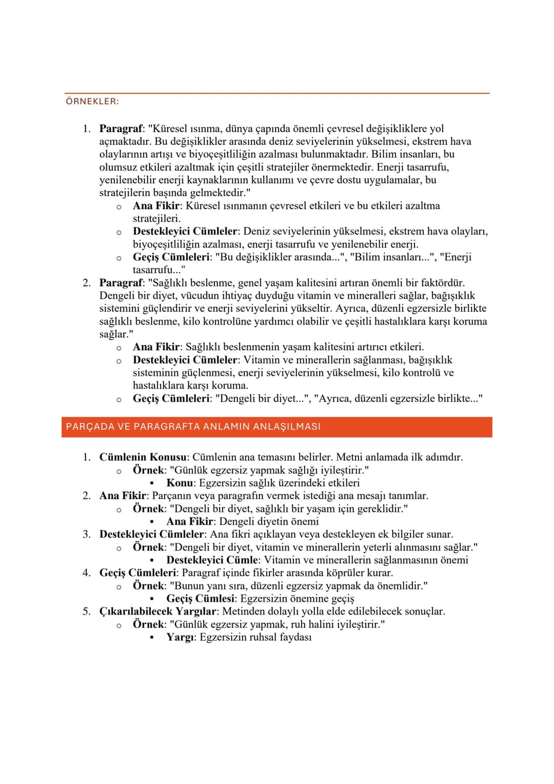 PARÇADA VE PARAGRAFTA ANLAM
Parçada ve Paragrafta Anlam, bir metni doğru anlamak ve yorumlamak için kritik öneme
sahiptir. Bu analiz, metin 