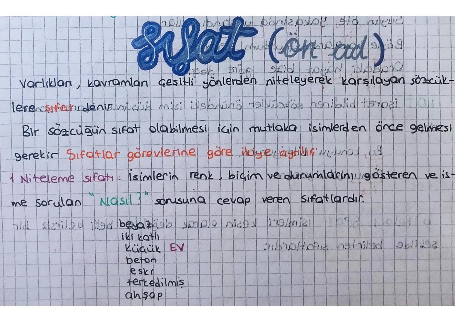 Badinu porupsion sto were
syat (on ad)
said towod ido
Varlıklar, Lavramları çeşitli yönlerden niteleyerek karşılayan sözcük-
lere stedenie m
