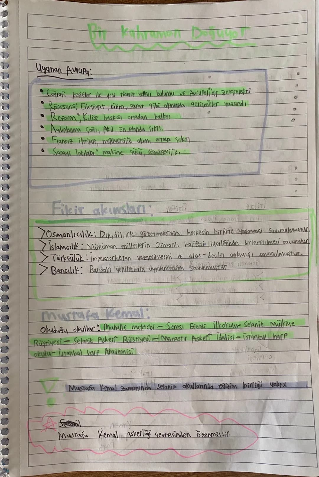 Bir kahraman
Uyanan Avrupa
• Coğrafi keşifler ile yeni ticaret yolları bulundu ve Avrupalilar zenginleşri
O
9
Rönesans Edebiyat, bilim, sana