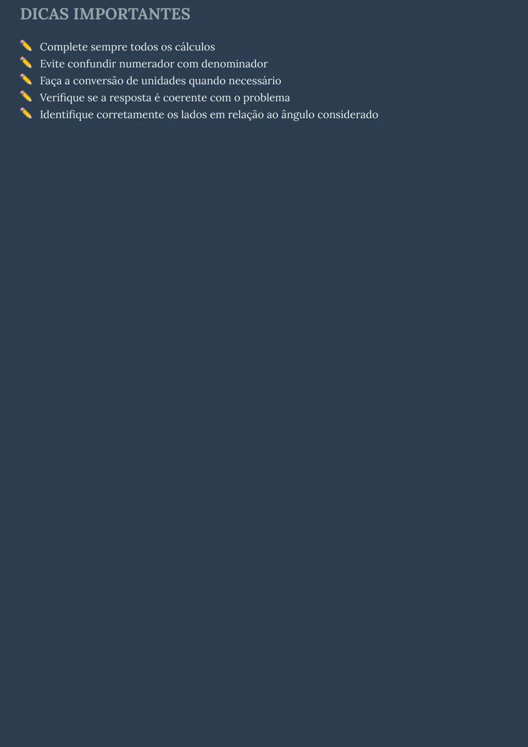 # RAZÕES TRIGONOMÉTRICAS EM
# TRIÂNGULOS RETÂNGULOS

## DEFINIÇÕES BÁSICAS

Em um triângulo retângulo, existem três lados principais que pre