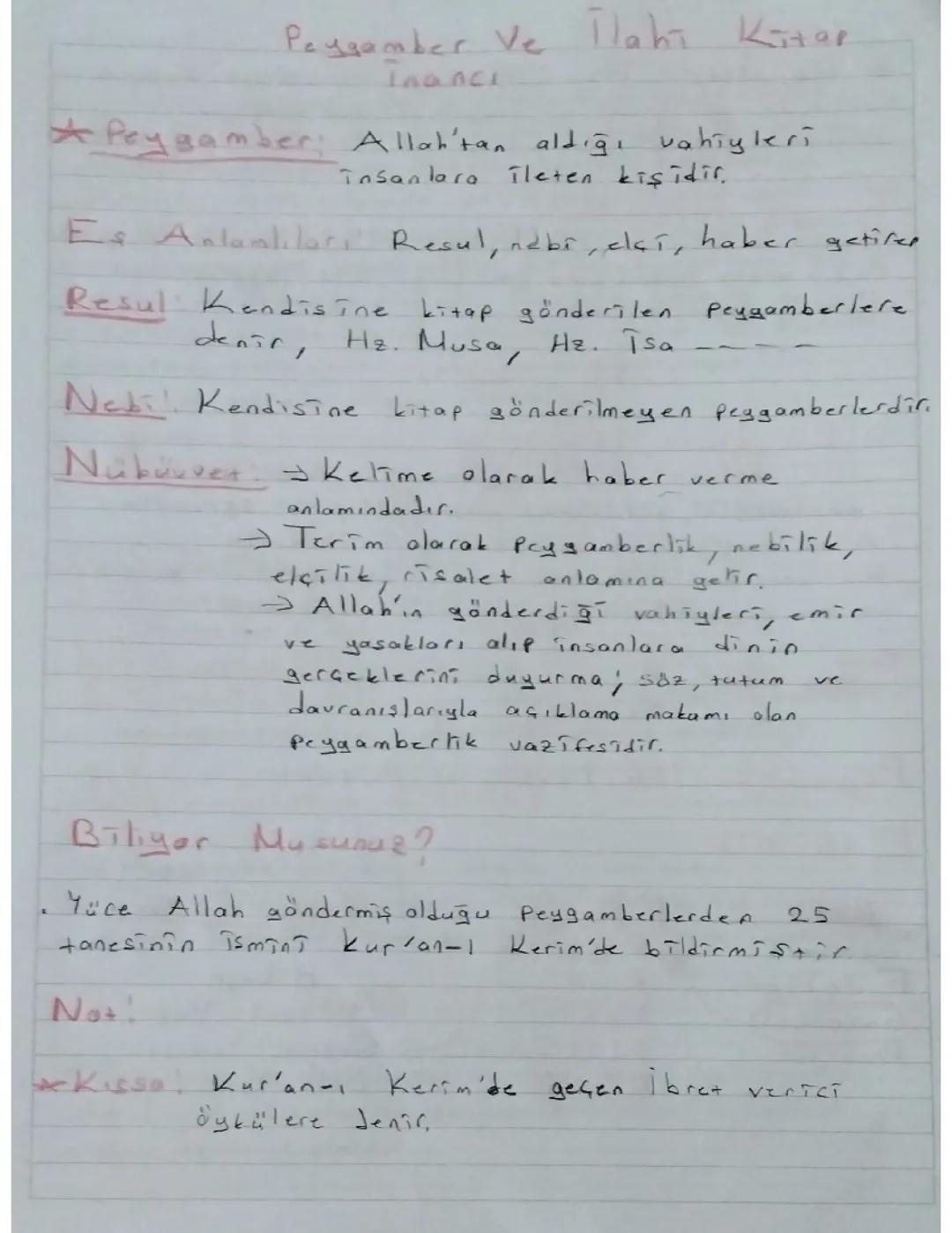 Peygamber Ve İlahi Kitap İnancı