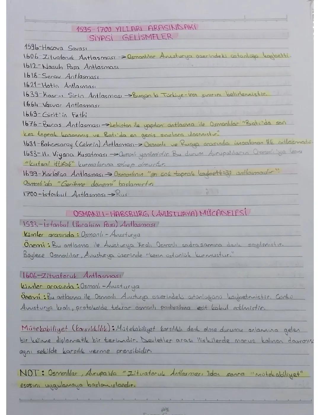 11. Sınıf Tarih Ders Notları