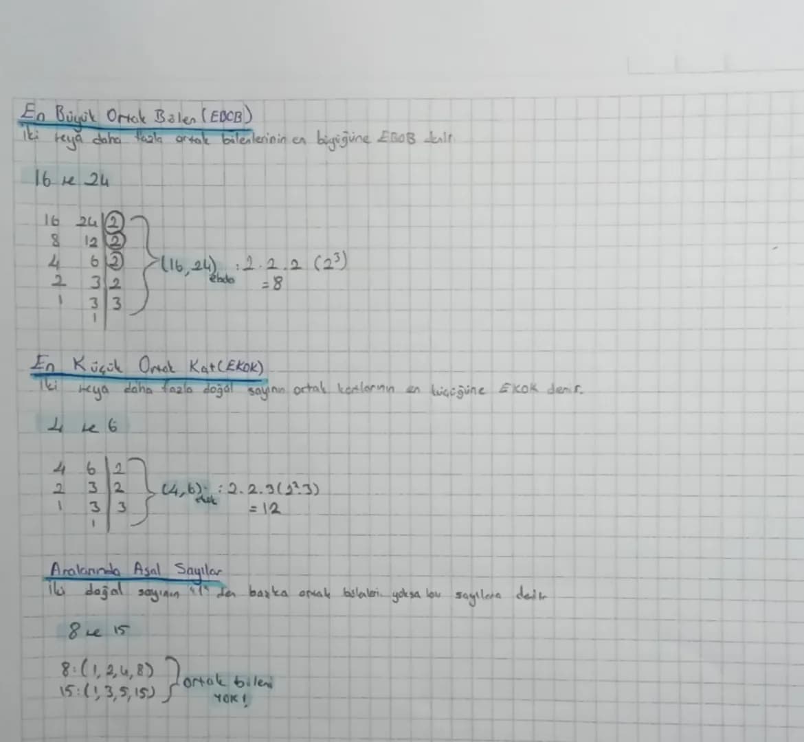 Grpm (Balen)
MATEMATIK NOTLARI
Her politit tamsay en as its pozitif tom sayının carpini sellinde yabilir. Bir saymon carpet of
Jamanda boler