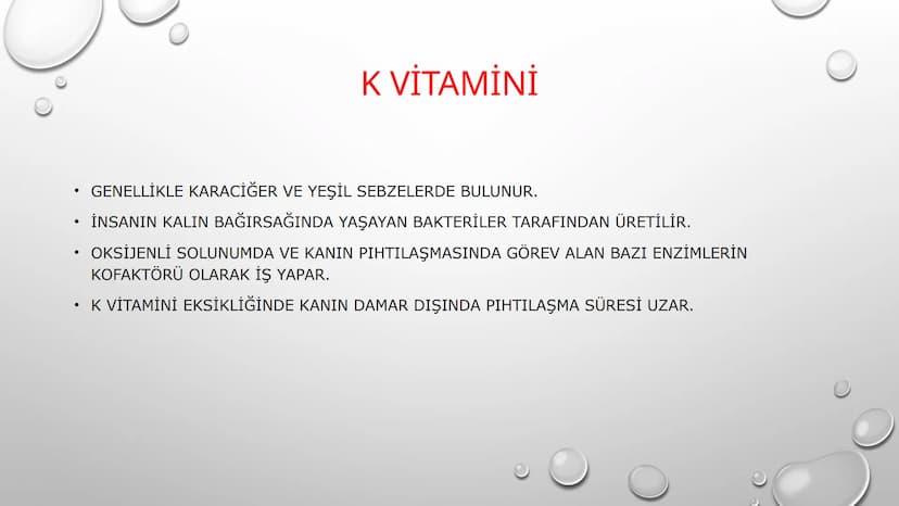 VİTAMİNLER GENEL ÖZELLİKLERİ
•
1. VİTAMİNLERİN HEPSİNİN YAPISINDA C, H VE O ATOMLARI BULUNUR, BAZILARI AZOT (N) İÇEREBİLİR. (SUDA ÇÖZÜNEN Vİ