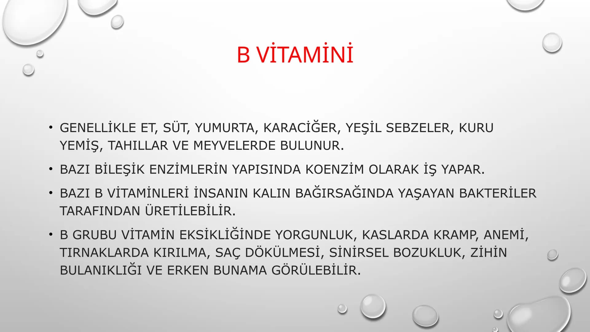 VİTAMİNLER GENEL ÖZELLİKLERİ
•
1. VİTAMİNLERİN HEPSİNİN YAPISINDA C, H VE O ATOMLARI BULUNUR, BAZILARI AZOT (N) İÇEREBİLİR. (SUDA ÇÖZÜNEN Vİ