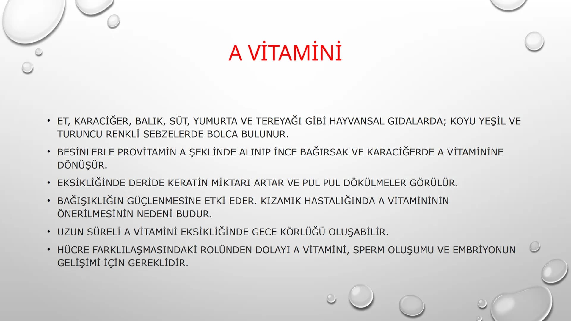 VİTAMİNLER GENEL ÖZELLİKLERİ
•
1. VİTAMİNLERİN HEPSİNİN YAPISINDA C, H VE O ATOMLARI BULUNUR, BAZILARI AZOT (N) İÇEREBİLİR. (SUDA ÇÖZÜNEN Vİ
