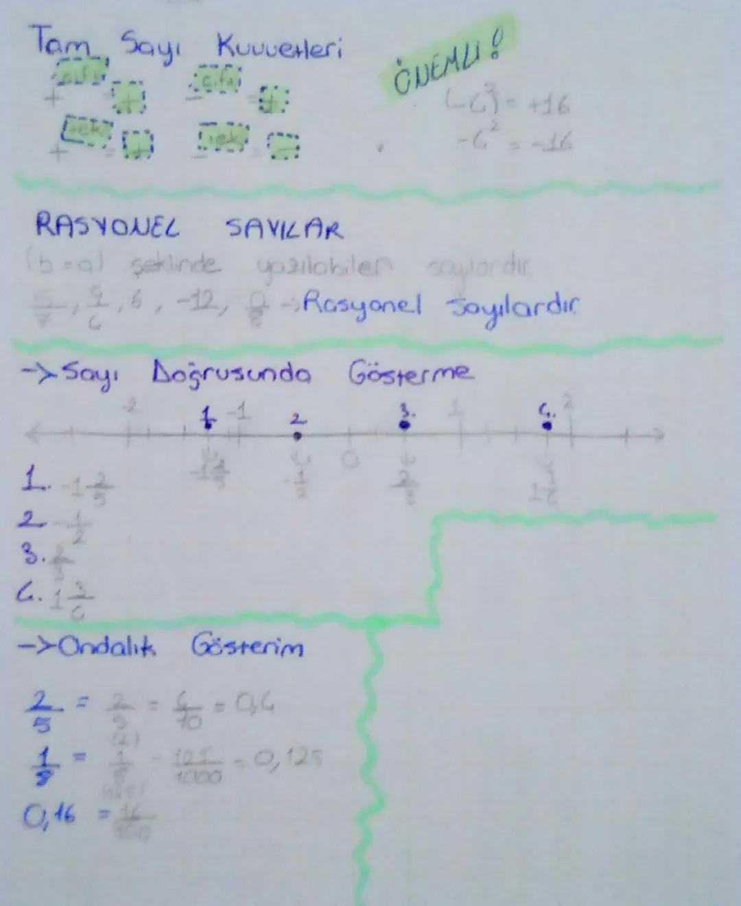 Matematik
1. Toplama -Gikorma (Tam Sayılar)
Toploma
örn
(+)+(+) = +
(-1)+ (+3)-(+2)
(-) + (-)=+
(+6) + (-6)=(-2)
(+) + (-)=...
Sayıların değ