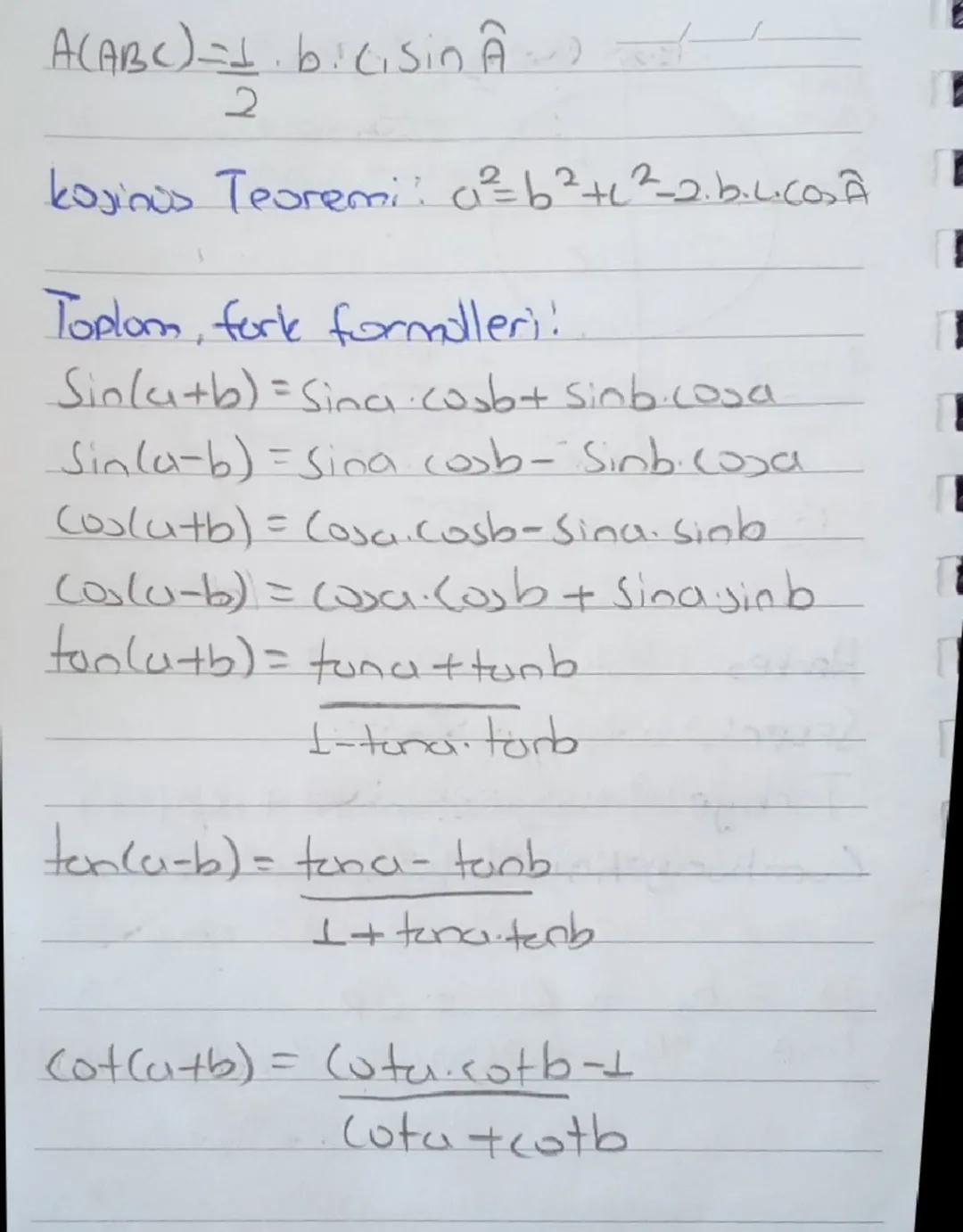 A
hipotenis b
d
B
T
komeu
Sind = C, Lood = a Hond = C/Cota="
Sind=듬
b
b
2
а
tonx.cotx=1, Sina + 1032 =+
Seca ==
Cod
Coselα = 1
Sind Sint
180