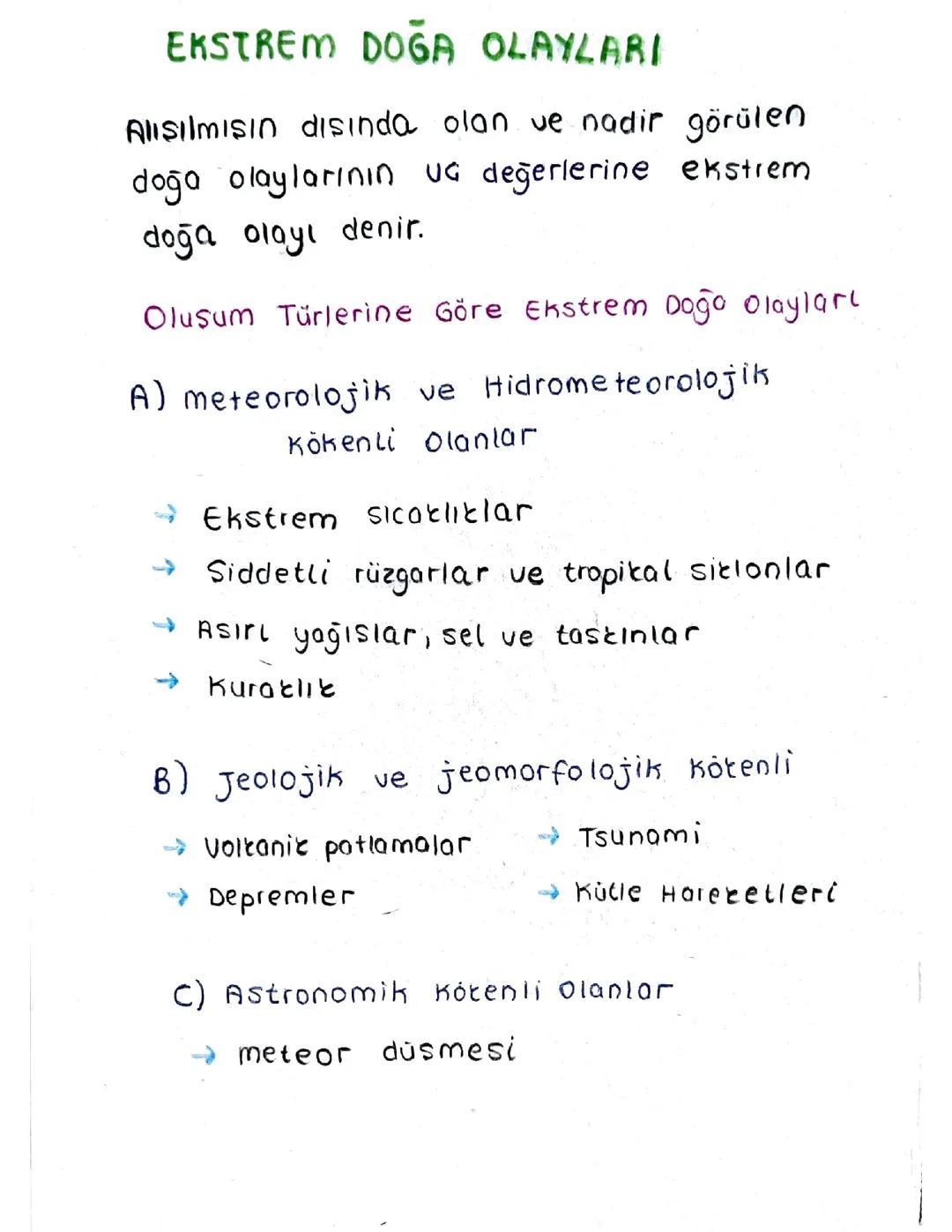 Ekstrem Doğa Olayları
