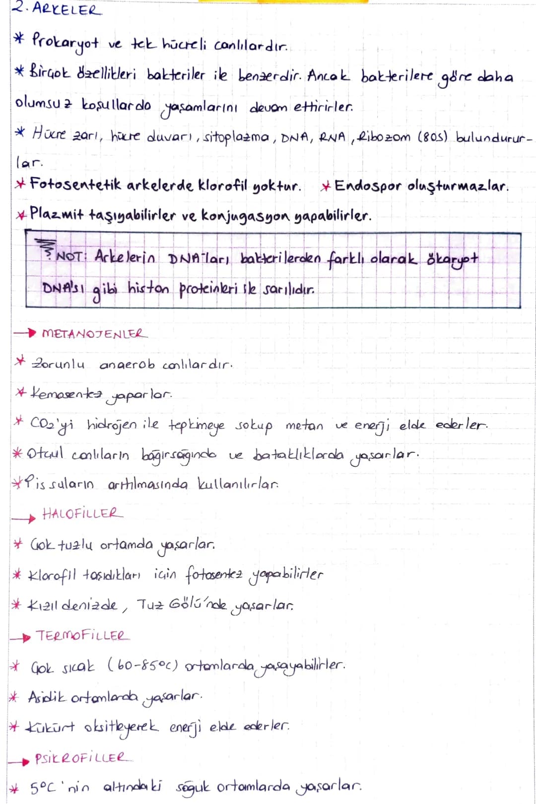 2. ARKELER
* Prokaryot
ve tek hücreli canlılardır.
* Birçok özellikleri bakteriler ile benzerdir. Ancak bakterilere
olumsuz koşullarda yaşam
