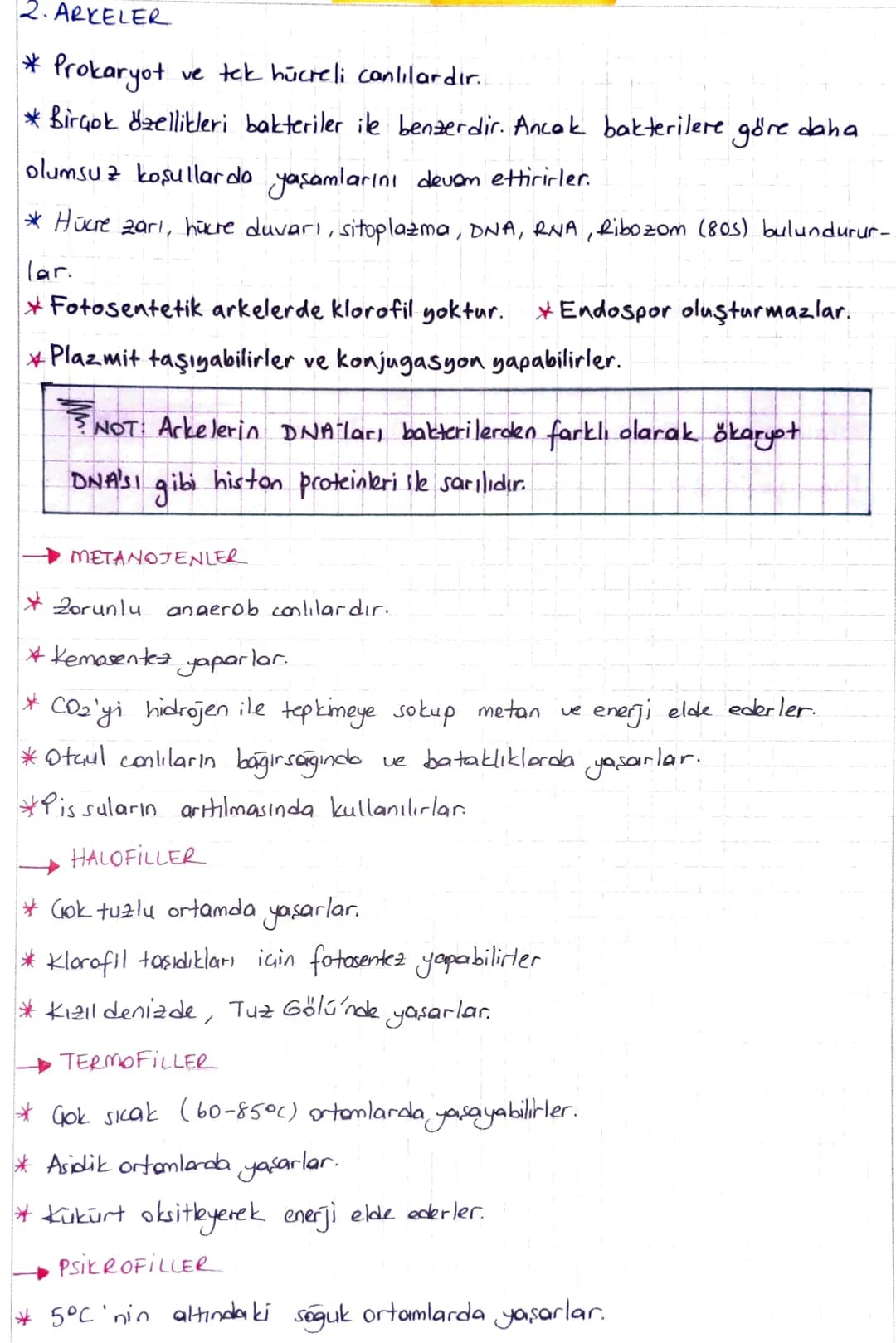 2. ARKELER
* Prokaryot
ve tek hücreli canlılardır.
* Birçok özellikleri bakteriler ile benzerdir. Ancak bakterilere
olumsuz koşullarda yaşam