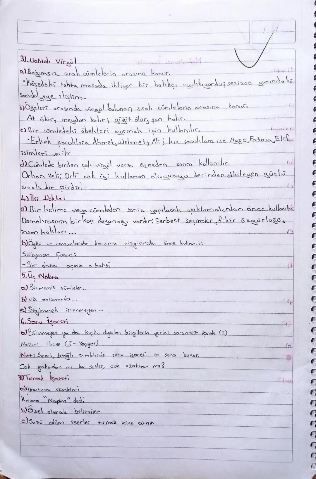 1) Nokta
virgul
you
Noktalama işaretleri
da kısa çizgiyle ayrılmış rakamların sonuncusuna konur.
3,5,7. sınıflar sinov olocal
b) Kurulus isi