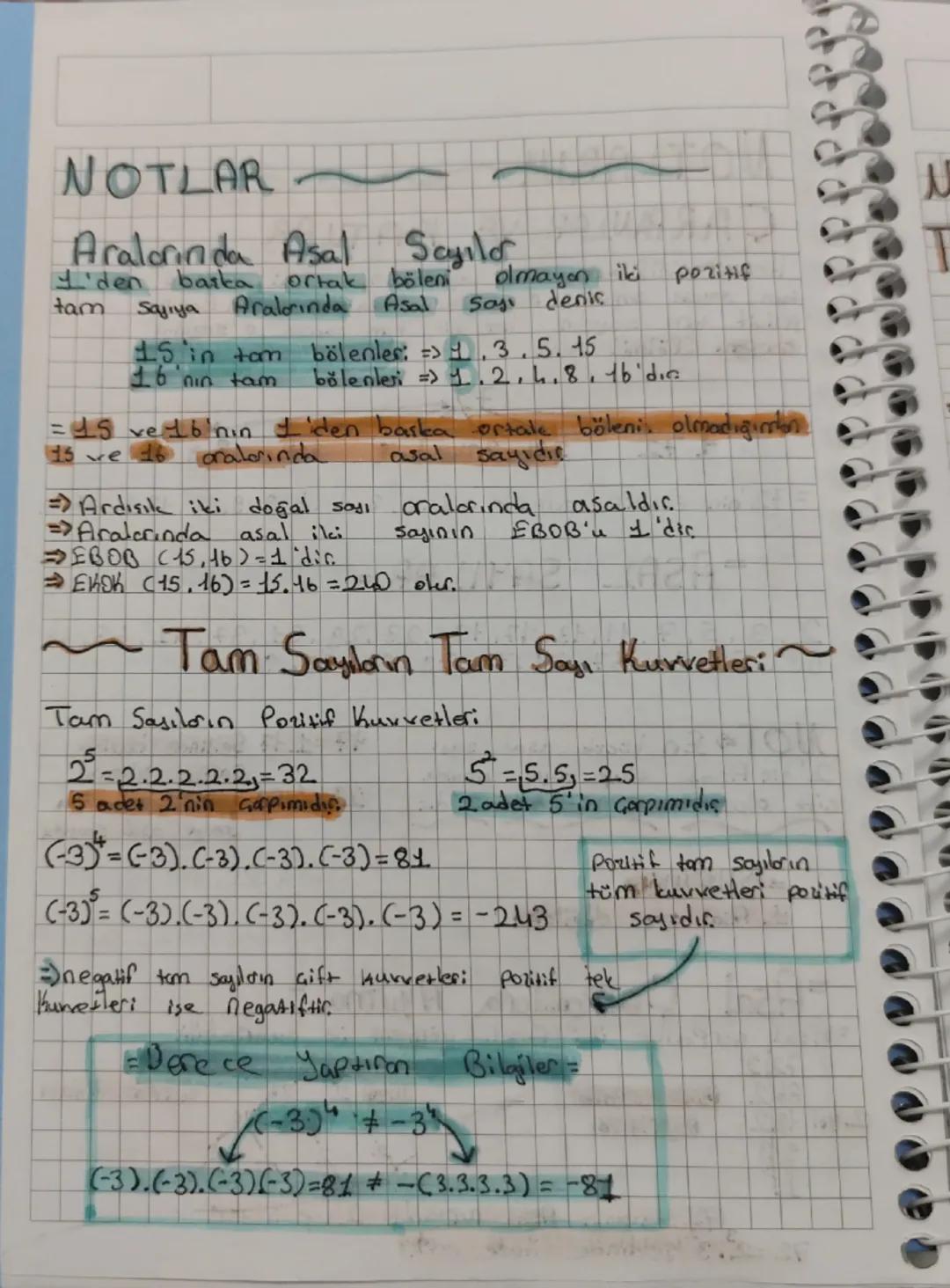 NOTLAR
212 nin tam
40 in tom
• 42 ve 40 in
bölenler: => 1.2.3.4.6.12.
bölenteri => 12.4. 5.8.10,20,40
ortak bölenler: =124
1,
12 ve 40'in en