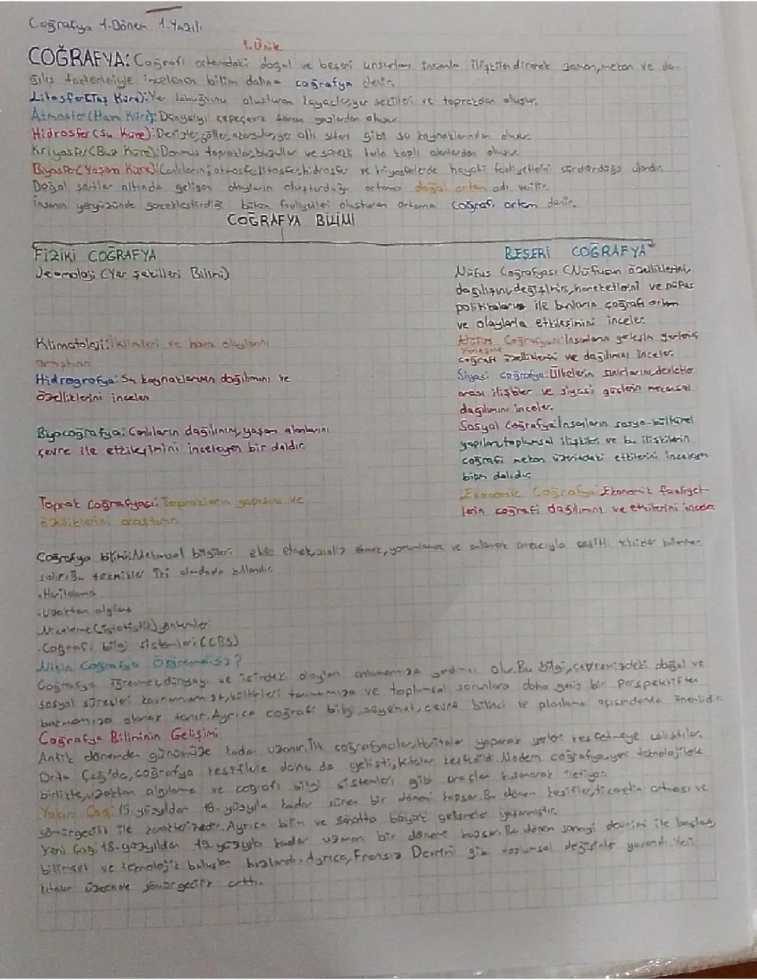 9.sınıf Coğrafya