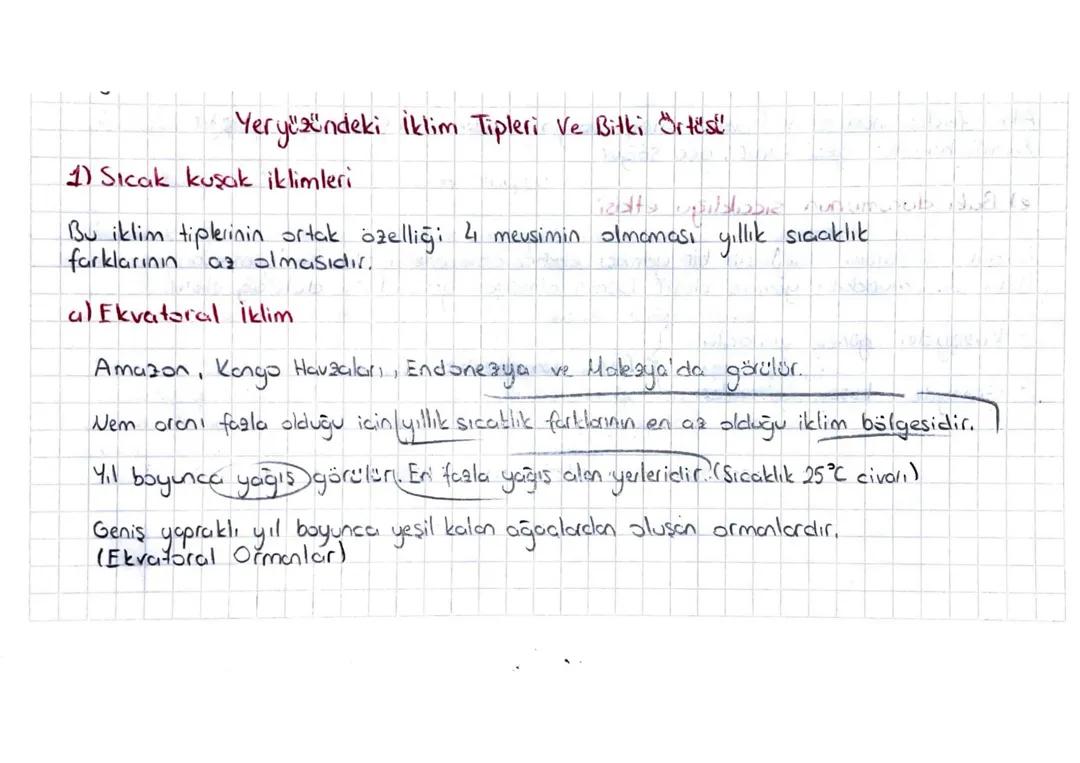 Tyt 9. Sınıf Coğrafya İklim Tipleri