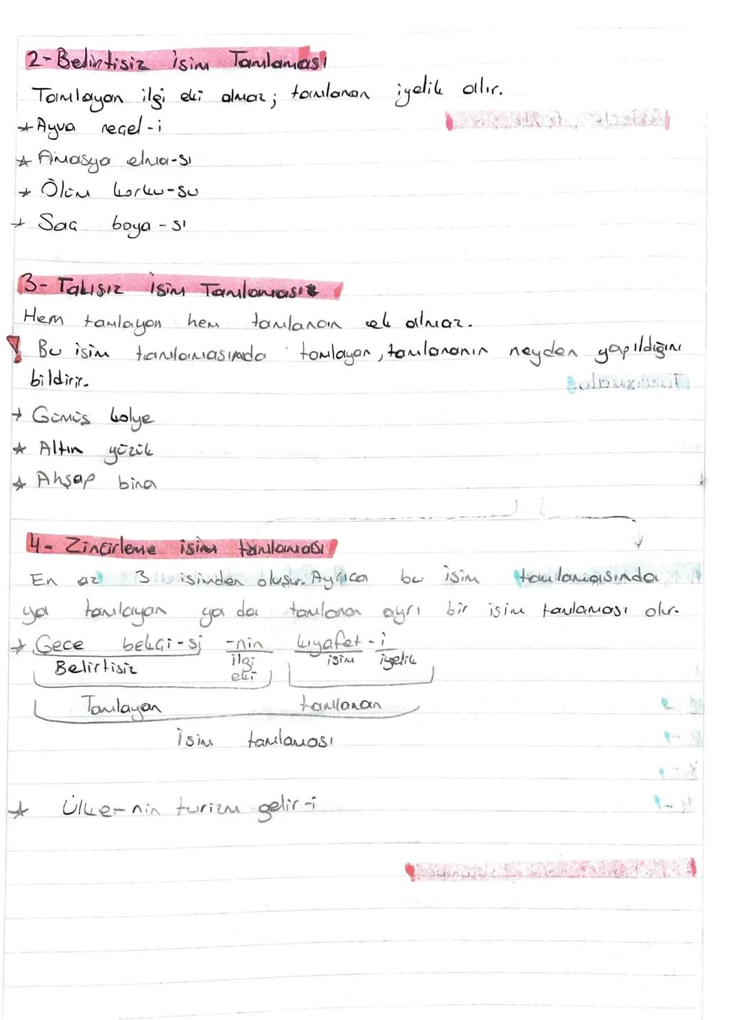 Tamlamalar
tamlayan (birinci sözcile) ve tanlonoin (2. sözāle)
Cullanılmasından olusan sör öbeğine tomlomoi denir.
Birden fazla belimenin
gö