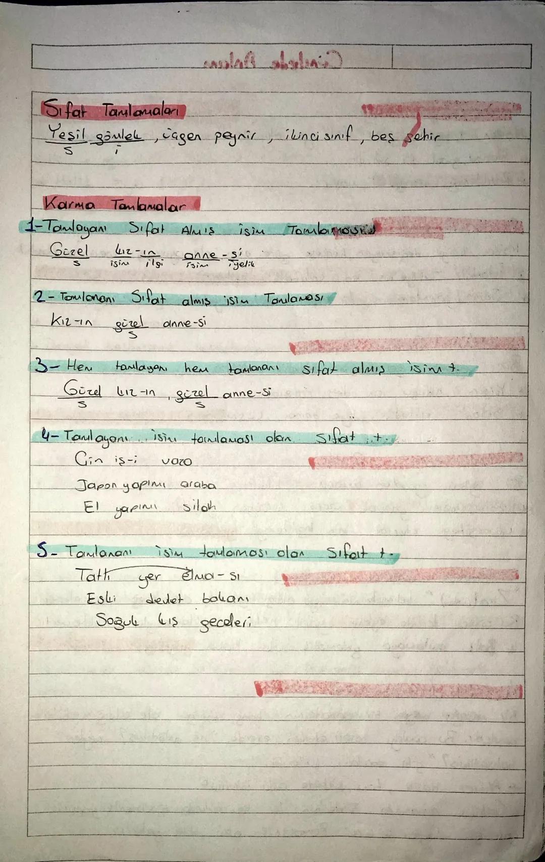 Tamlamalar
tamlayan (birinci sözcile) ve tanlonoin (2. sözāle)
Cullanılmasından olusan sör öbeğine tomlomoi denir.
Birden fazla belimenin
gö