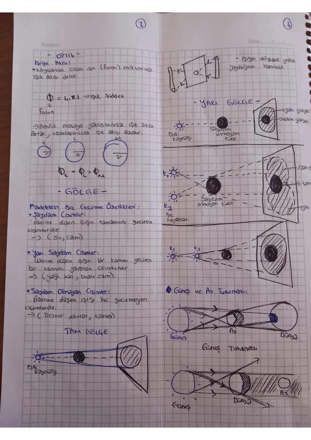 Subject:
OPTIK
Işığın Akısı!
•kaynatan cıkan ışın (faton) miktarına
Işık akışı denir.
Φ = 4.π.1 ~ işık şiddeti
T
Foten
-Ampul masaya yaklaşt